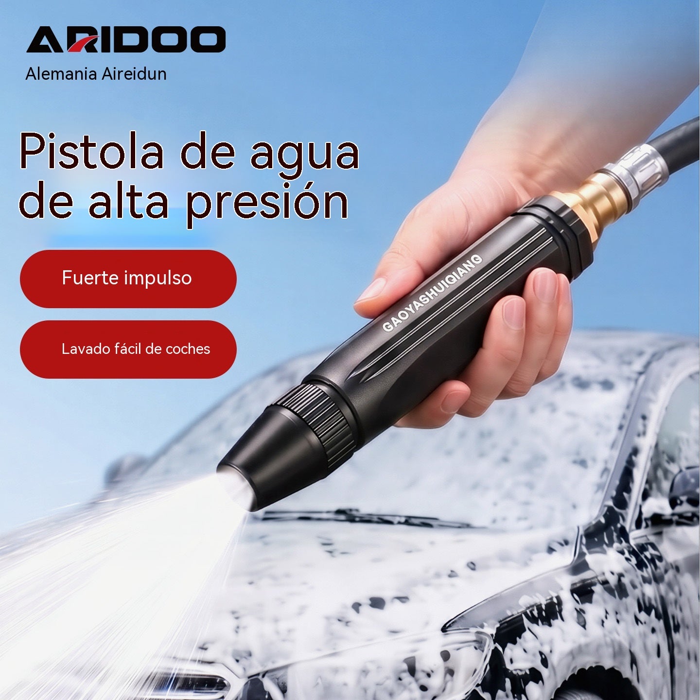 Último día con 55% de descuento: 【2 juegos por 26 euros】Pistola pulverizadora de alta presión para uso doméstico