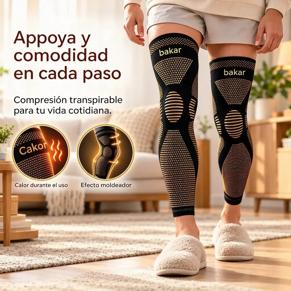 🦵 Rodillera elástica de nailon de diseño largo | Ofrece un ajuste compresivo, calidez y flexibilidad; ideal para la práctica deportiva y el uso diario.