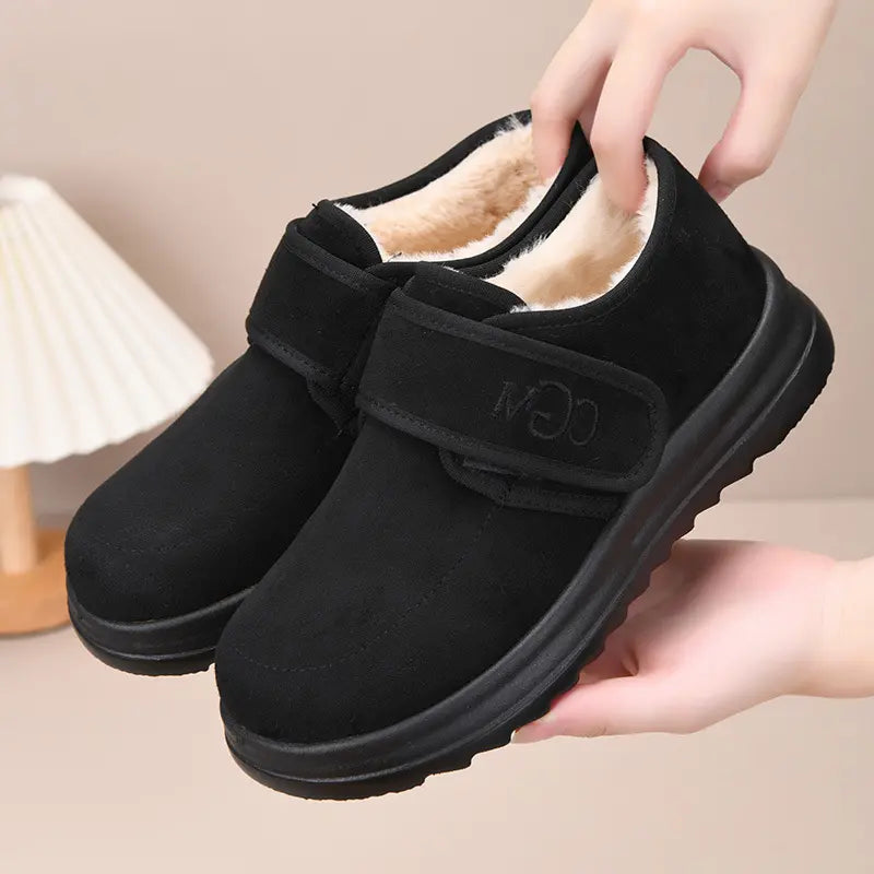 【36-41】Modne, zimowe, krótkie buty w nowym stylu dla kobiet z pluszowymi śniegowcami