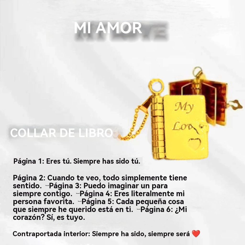 💖😍[50% de descuento]🎗📿 Exquisito y elegante collar creativo en forma de libro, versátil.