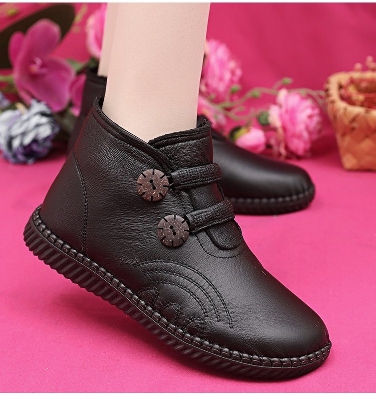 🔥🔥👢【50% OFF！！！】35-40，Buty damskie ze skóry naturalnej, z antypoślizgową podeszwą, odpowiednie na jesień i zimę, ręcznie wykonane we Włoszech.
