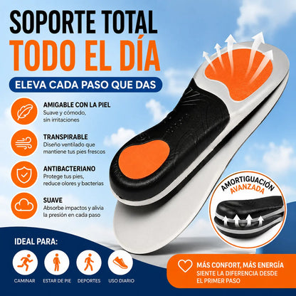 🔥【Compre 1 y obtenga 1 gratis】👣【35-46】⚡ Plantillas Deportivas Ortopédicas con Soporte de Arco – Amortiguación Total y Máxima Comodidad
