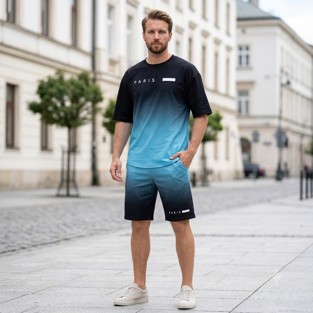 ✨【S-3XL】Muški ljetni sportski set od 2 dijela - udobna majica kratkih rukava i kratke hlače za svakodnevno i nošenje kod kuće