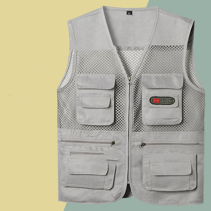 😎【XL-4XL】【55-100kg】Chaleco sencillo y funcional con múltiples bolsillos