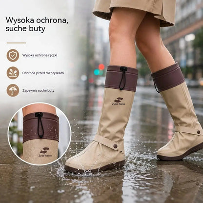 🔥🎁 Składane, wysokie i wodoodporne ochraniacze na buty: wyposażone w antypoślizgową podeszwę oraz podwójny system zapięcia, zostały stworzone z myślą o codziennych dojazdach i wyjściach w deszczowe dni.