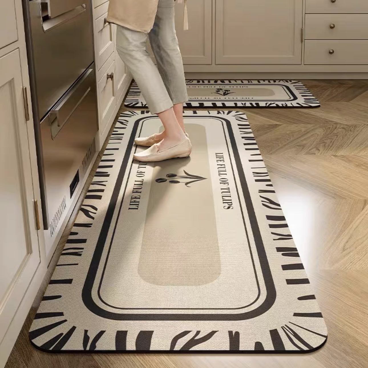 💥【Kupite jedan, dobijte jedan gratis】【40*60+40*120cm】Protuklizne i visoko upijajuće prostirke za kuhinju i kupaonicu