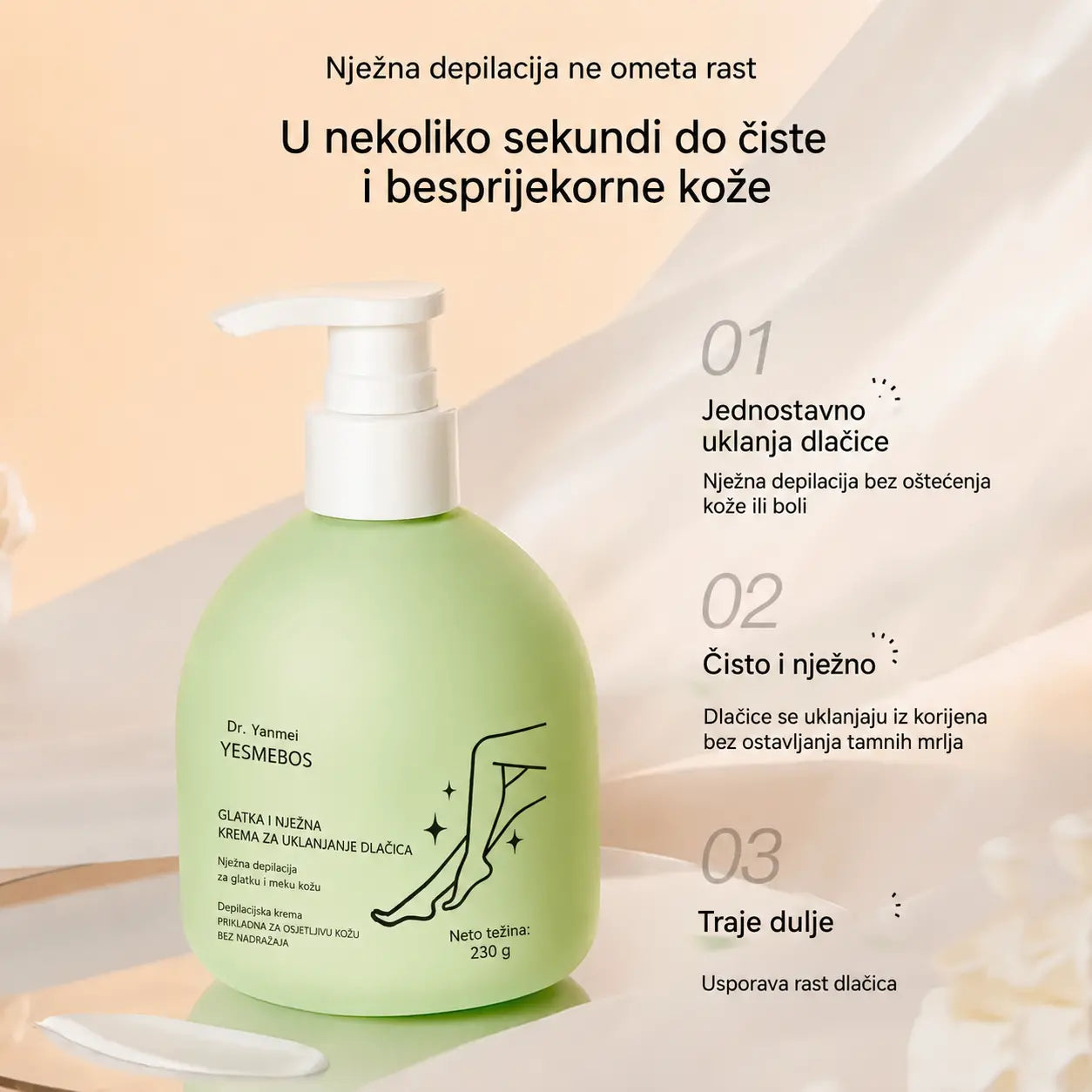 30% POPUSTA✨Nježan i koži prijazan komplet za uklanjanje dlačica | Vremenski ograničena ponuda 🎁