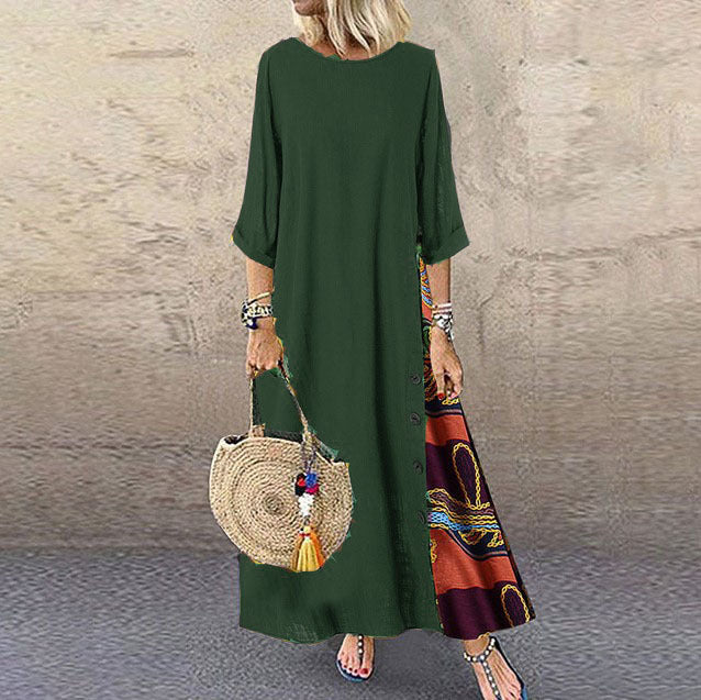 🌾【Horúci výpredaj】💕[M-5XL] Nové letné ľanové retro šaty – mäkké a príjemné na dotyk
