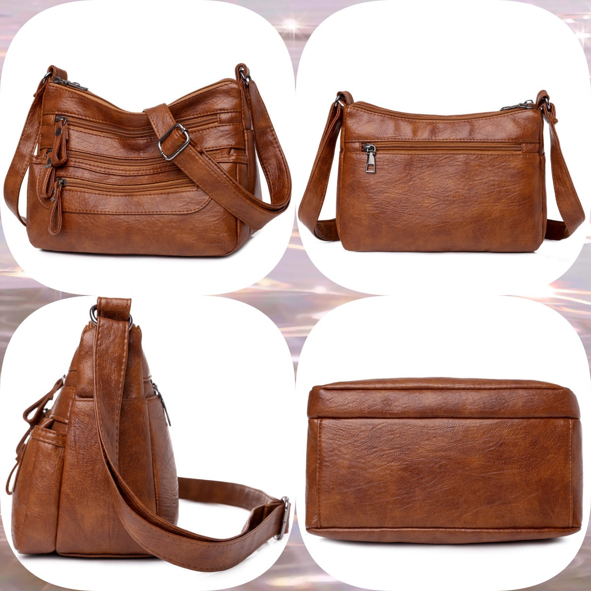 🔥【Doar azi: Reducere 30%】Geanta de umar eleganta din piele moale cu capacitate mare 3913343