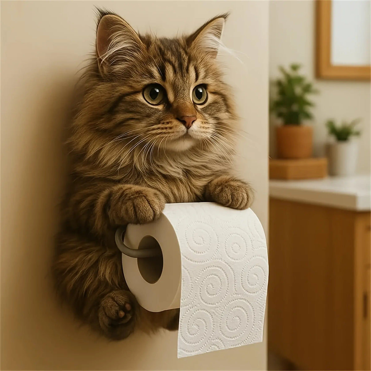 🐱Uroczy uchwyt na papier toaletowy z motywem kota