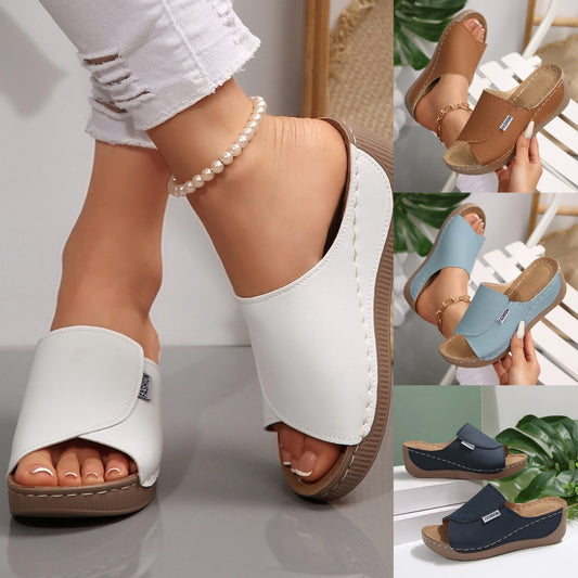 【Modele noi pentru 2025】🔥👡【36-43】Sandale la modă pentru femei din piele naturală, 2025, cu talpă moale și groasă