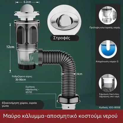 2 zestawy za 119 zł 📢📢 Rabat 50%!! ⏰🔥🛠️ Teleskopowa, bezzapachowa rura odpływowa 🚿💨🧰