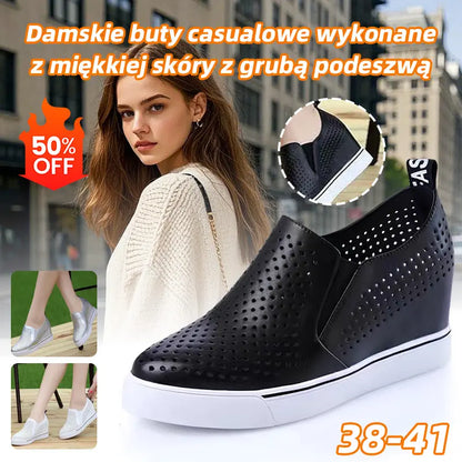 🔥【Koszt jednej pary 109 zł.】【34-41】🔥Lato 2026 damskie buty na co dzień z miękkiej skóry z grubą podeszwą