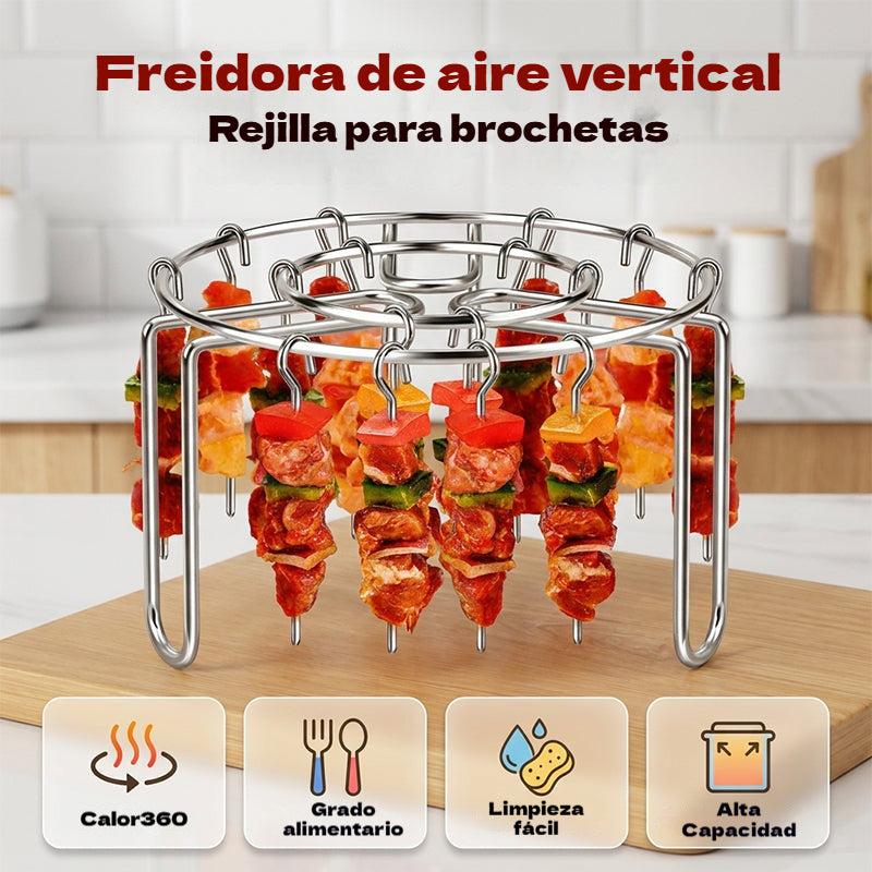 🔥【2 unidades por 29 €】✨Parrilla de acero inoxidable para brochetas🍢
