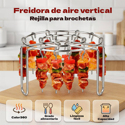 🔥【2 unidades por 29 €】✨Parrilla de acero inoxidable para brochetas🍢