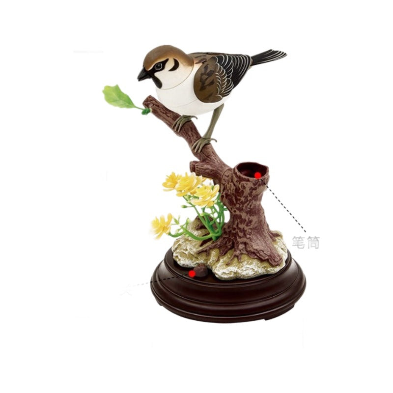 🦜🐦🐦【Kúp 1 a získaj 1 zadarmo】Kreatívne, roztomilé vtáčie ozdoby ovládané hlasom na dekoráciu stola v izbe.
