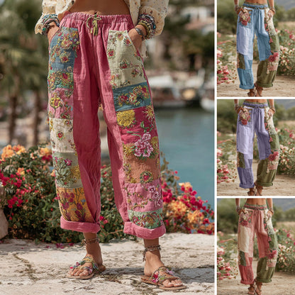 【S-5XL】Nové letné voľné nohavice so širokými nohavicami z bavlny a ľanu