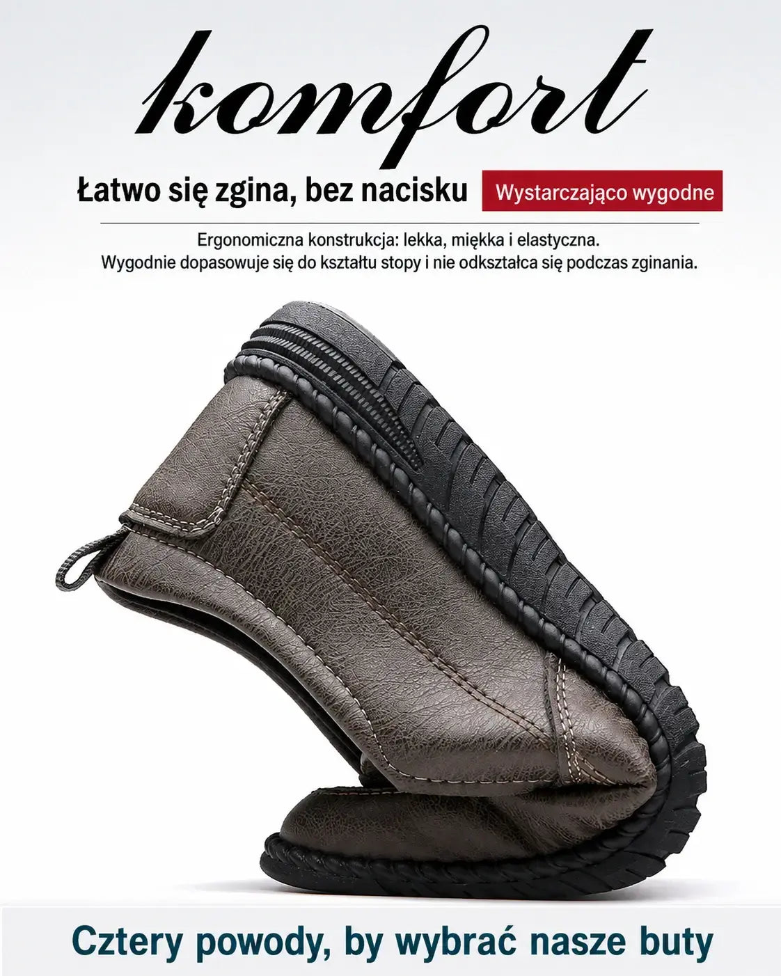 ✨【39–44】Męskie skórzane buty casualowe, nowy model