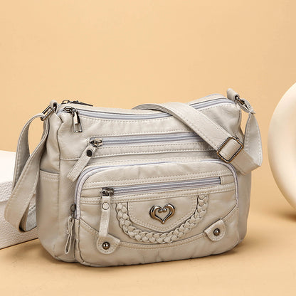 💐50% POPUSTA! 🎁Ženska mekana PU torba preko tijela – Više džepova za savršenu organizaciju 👜🔑