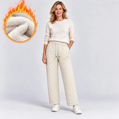 【XS-3XL】Damskie spodnie zimowe z owczej wełny – luźne, wygodne, ciepłe, casualowe
