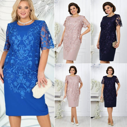 【🏆 Cele mai bine vândute produse】😍【S-3XL】 2025 Noua rochie de dantelă la modă, design clasic, elegant și simplu 3919675