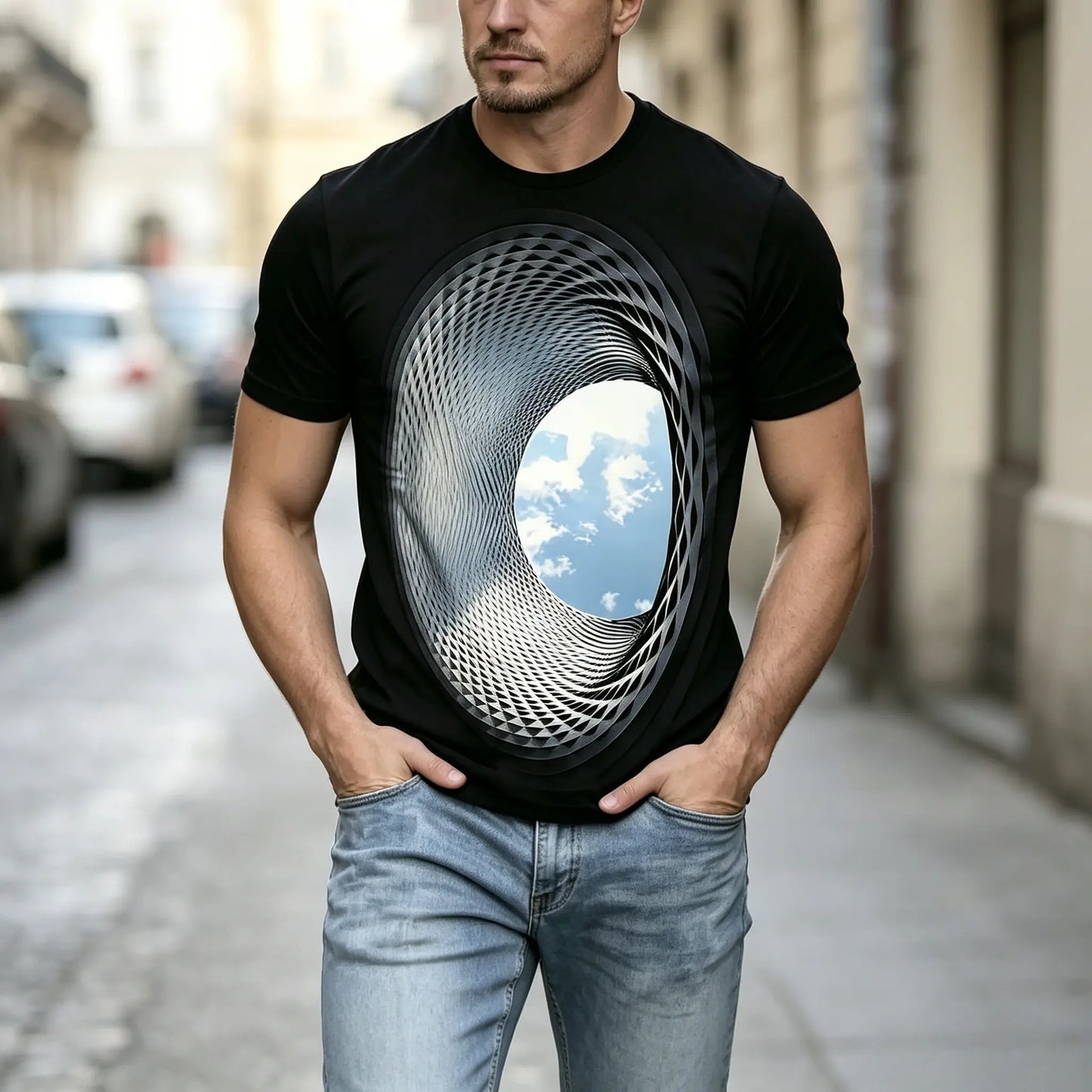 【S-5XL】Męska koszulka z cyfrowym nadrukiem 3D