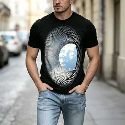 【S-5XL】Męska koszulka z cyfrowym nadrukiem 3D