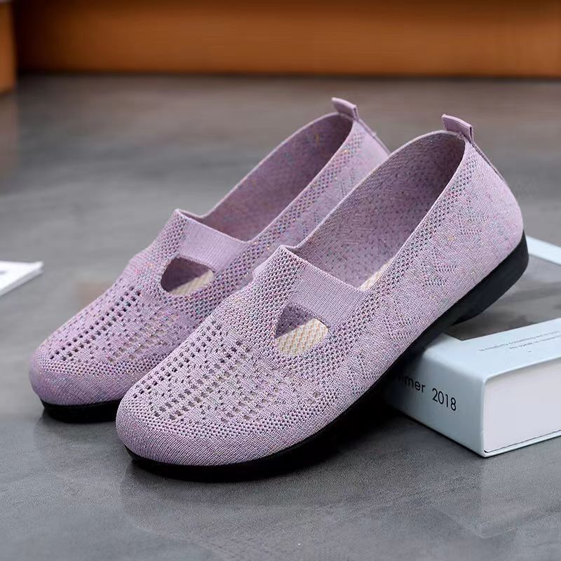 🤩【35-41】Nove udobne, prozračne, neklizajuće ležerne ravne cipele od mrežastog materijala, pogodne za osobe srednje i starije dobi