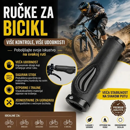 🚴 SADA 50% POPUSTA! 🖐️ Ergonomske ručke upravljača s naslonom za dlanove - dizajn krila, dvostruko zaključavanje i TPR koji apsorbira udarce ✨