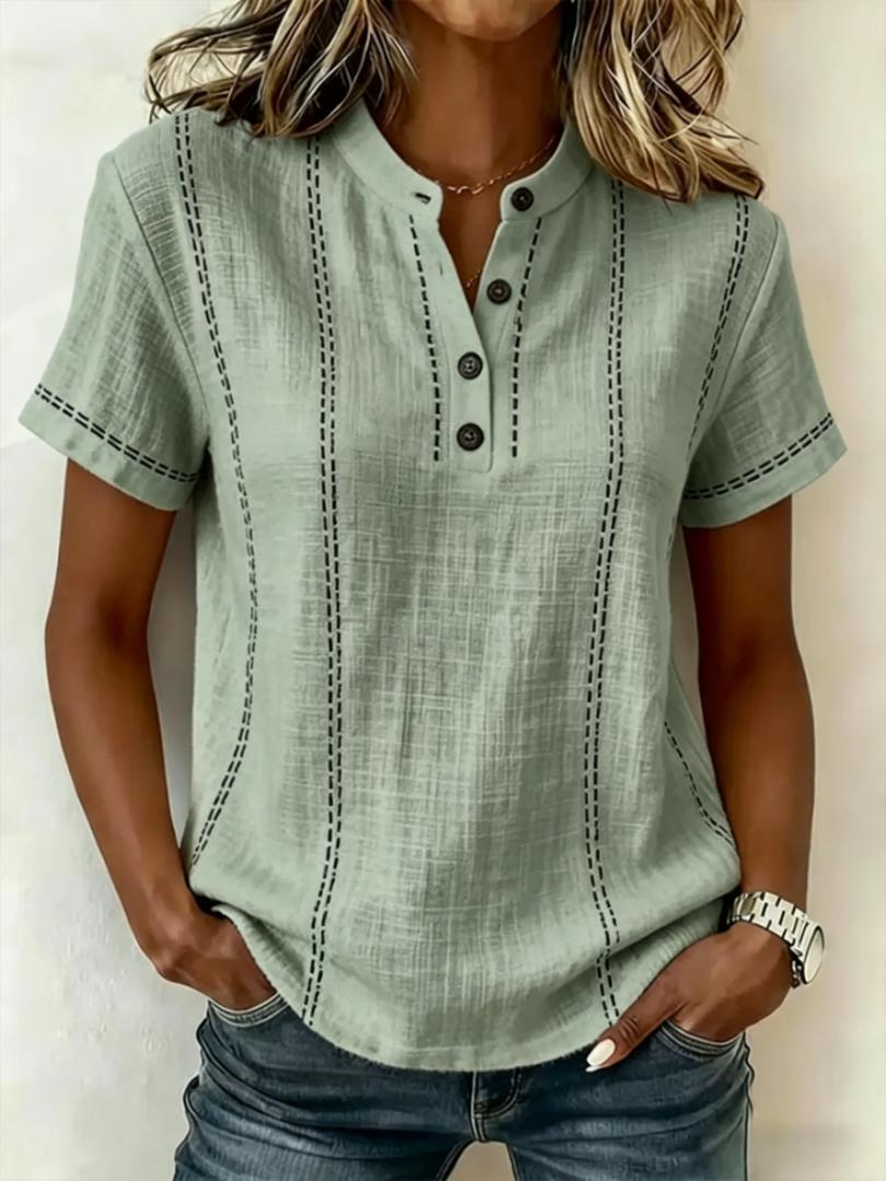 ⏳ Oferta czasowa ograniczona! ⏰【S-3XL】Nowa damska koszula casual krótkie ręce z bawełny i lnu