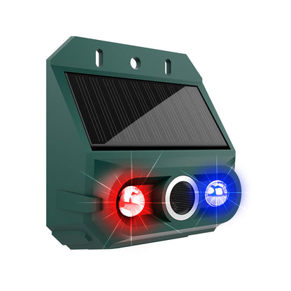 【50% OFF】🔥🐦️Odstraszacz ptaków ultradźwiękowy zasilany energią słoneczną do użytku na zewnątrz z migającym światłem podczerwonym, z czerwoną i niebieską diodą LED