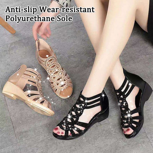 【35-40】2024 Νέα γυναικεία μονόχρωμα πέδιλα απλής μόδας--3631811