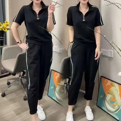 🔥👚【M-4XL】2026 Lato Nowe Style Modne damskie stroje sportowe, duże rozmiary