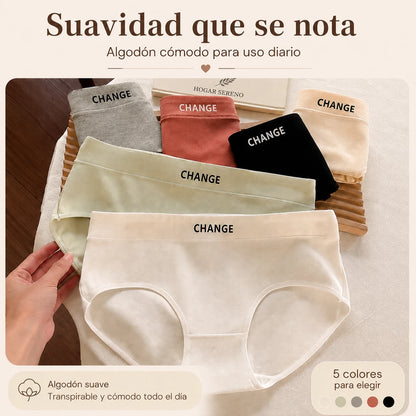 🩲🔥[6 piezas 26 euro] Braguitas de algodón cómodas y transpirables de tiro medio para mujer