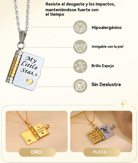 💖😍[50% de descuento]🎗📿 Exquisito y elegante collar creativo en forma de libro, versátil.