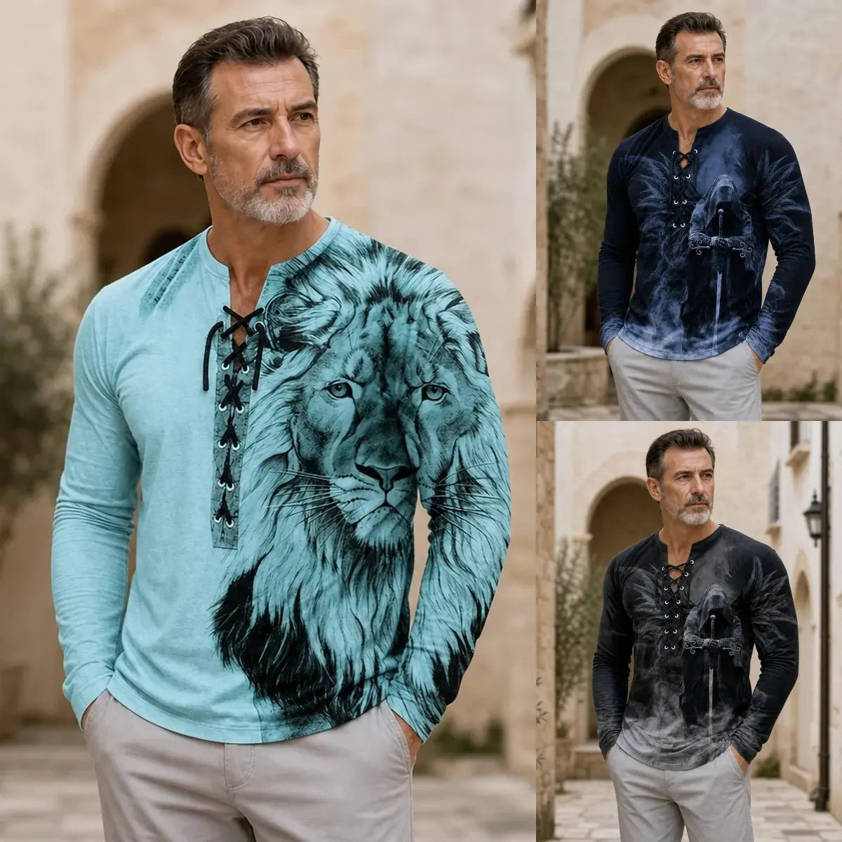 🦁🦁2026【Nuevo】Camiseta casual para hombre con estampado 3D