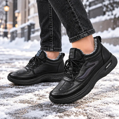 【1 par, tallas 39–45】Botas de invierno para hombre con un grueso forro polar: suaves, ligeras y antideslizantes.