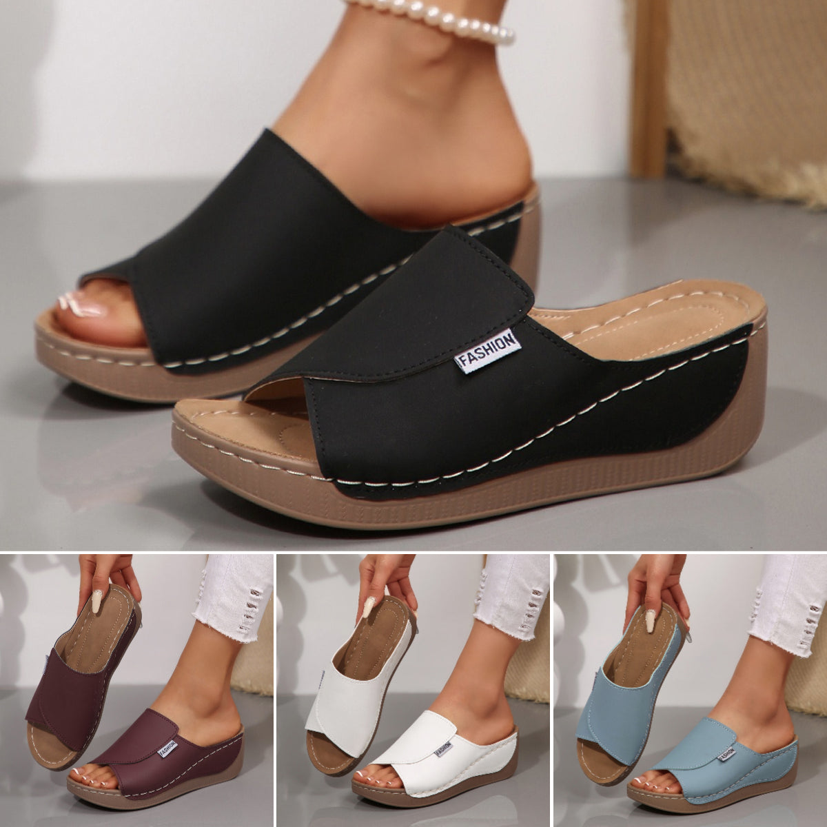 🔥👡【36-43】Moderne ženske sandale od prave kože s mekim i debelim potplatom iz 2026.