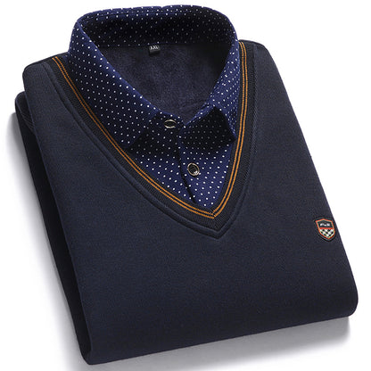 👔 [M-4XL] Nowa męska koszula dzianinowa z aksamitu na jesień/zimę