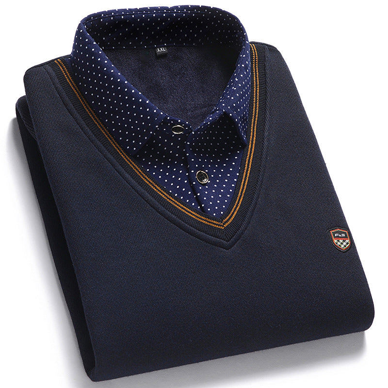 👔 [M-4XL] Nowa męska koszula dzianinowa z aksamitu na jesień/zimę