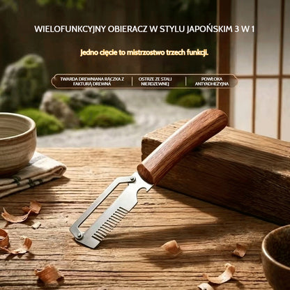 ✅Kup 1, weź 1 za darmo (2 sztuki) 🧅🔪 Wielofunkcyjna obieraczka kuchenna 3 w 1: Obiera, tnie i otwiera butelki! 🔥