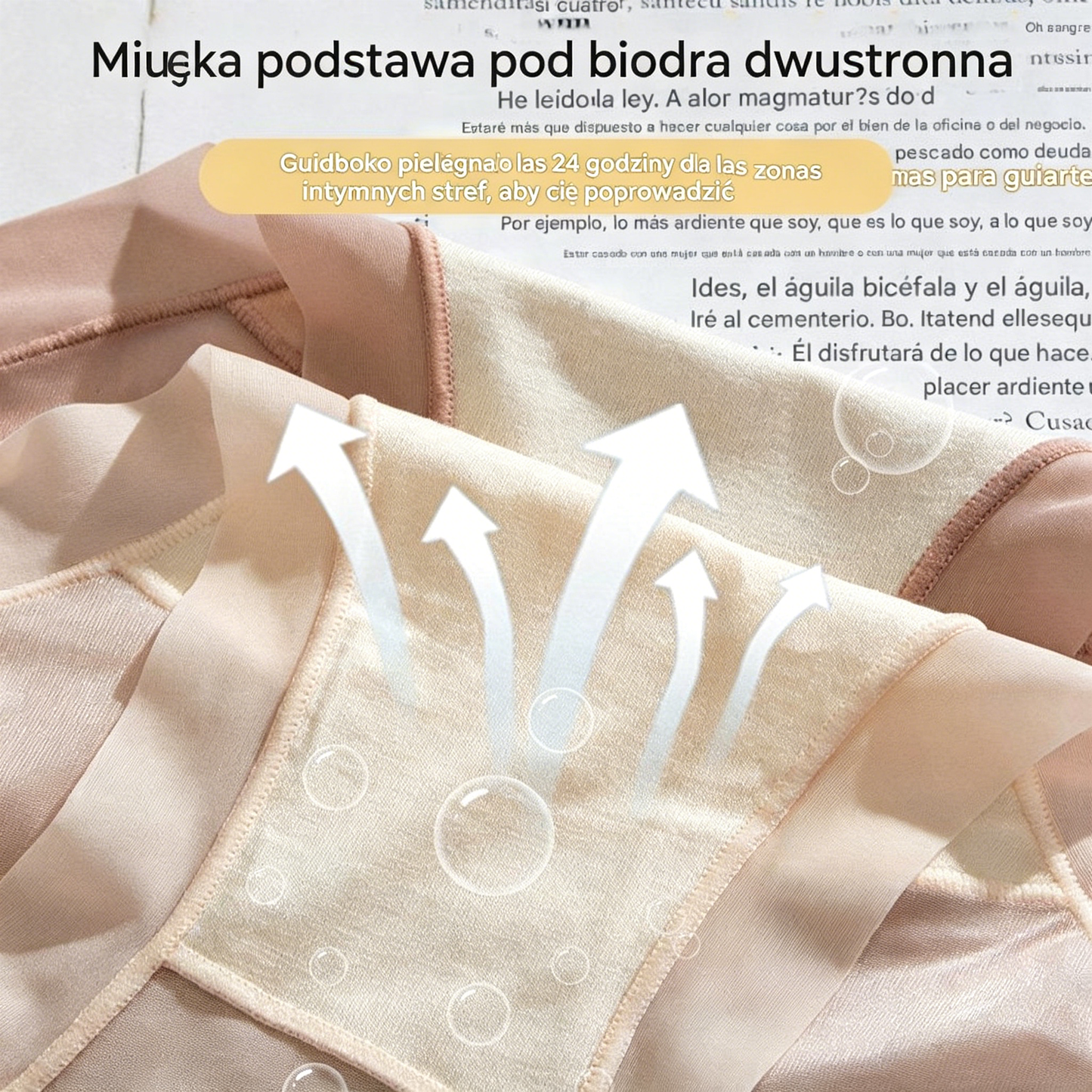 🩲🔥Promocja startowa 【6 sztuk】Majtki damskie z wysokim stanem z jedwabiu lodowego