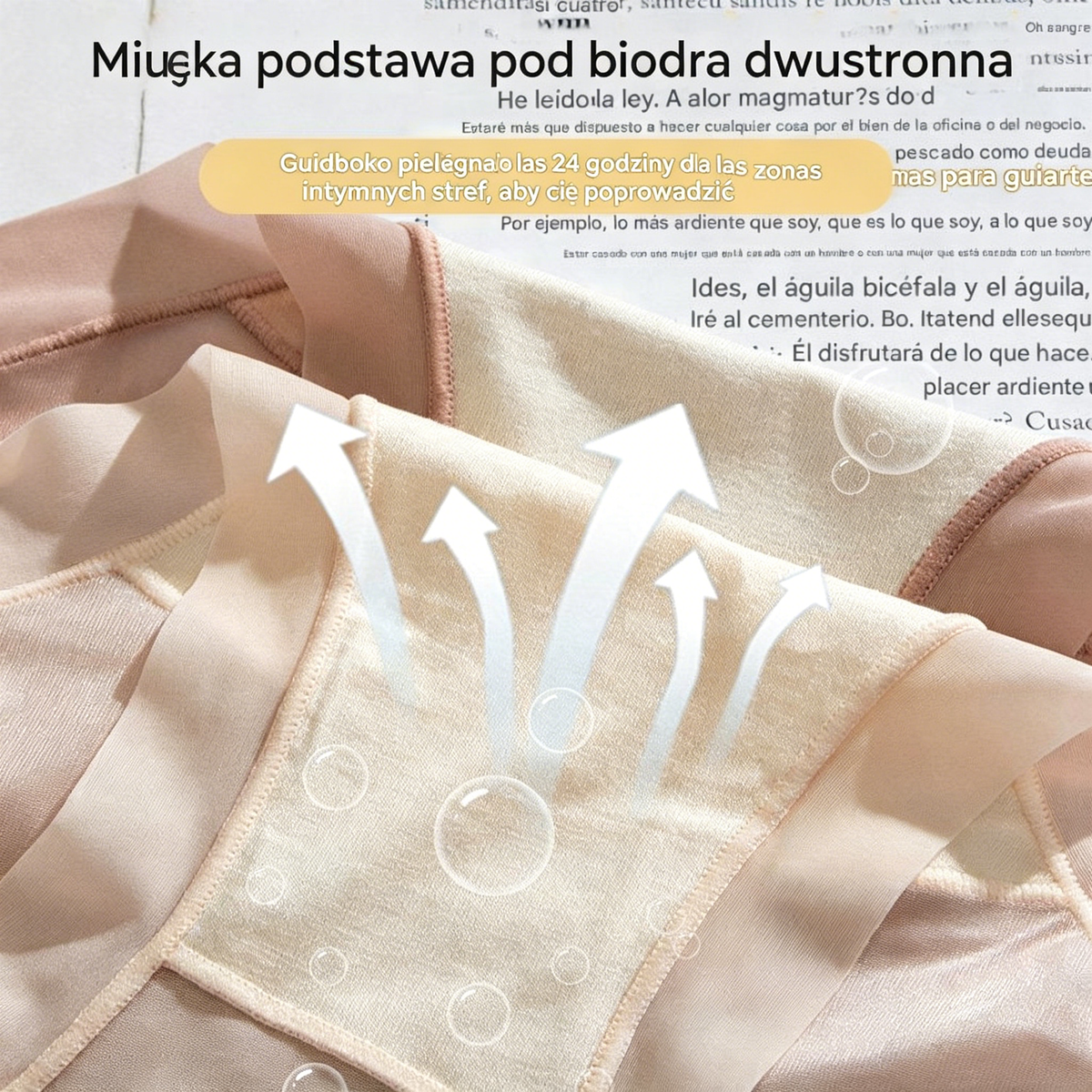 🩲🔥Promocja startowa 【6 sztuk】Majtki damskie z wysokim stanem z jedwabiu lodowego