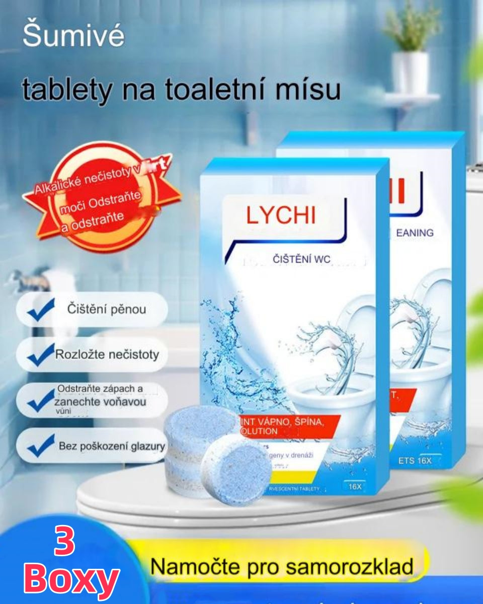 【3 balení（1 balenie 16 tabliet）】✨ Výkonná pena na čistenie toaliet – Rýchle a efektívne odstránenie nečistôt, zápachov a vodného kameňa, zanecháva sviežu a čistú toaletu!