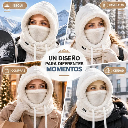❄️ Damski kaptur termiczny z podszewką z polaru: zimowa ochrona i ciepło!