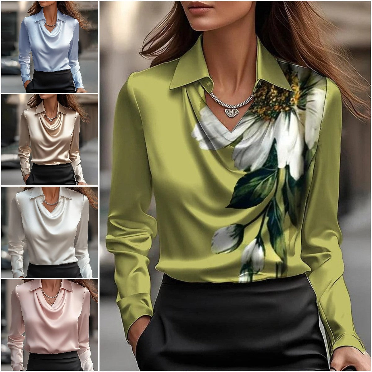 🔥🍁【Jesienna nowość】【S-3XL】🌷Nowa prosta i elegancka koszula damska