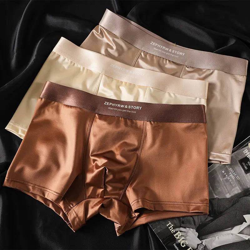 🔥【Balenie 6 kusov】Nové pánske boxerky z ľadového hodvábu, priedušné saténové boxerky na leto