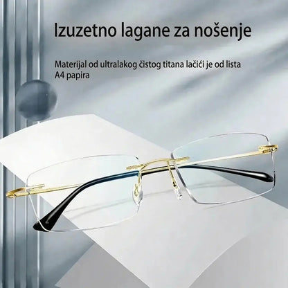 👓 Visokokvalitetne, izuzetno lagane i visokoprozirne profesionalne naočale bez okvira sa zaštitom od plavog svjetla. Unisex dizajn. ✨