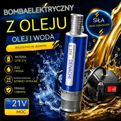 【Elektryczna pompa olejowa】Nowa pompa olejowa Denaqi 21 V z akumulatorem litowym, pompa do oleju i wody o podwójnym zastosowaniu, akumulator litowy