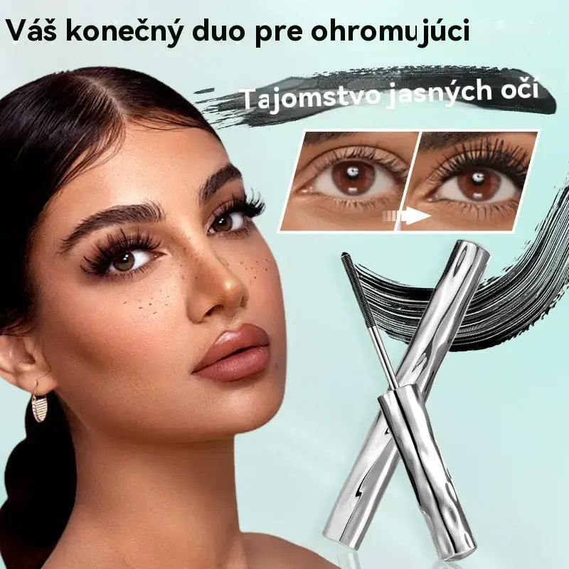 💥🔥【2 kusy】—🤩Najobľúbenejšia možnosť🔥Špeciálna ponuka 2026🔥Sada super predlžujúcej maskary a kulmy